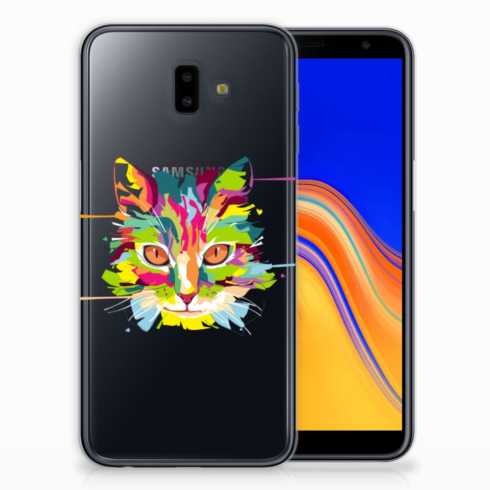 Samsung Galaxy J6 Plus (2018) Telefoonhoesje met Naam Cat Color