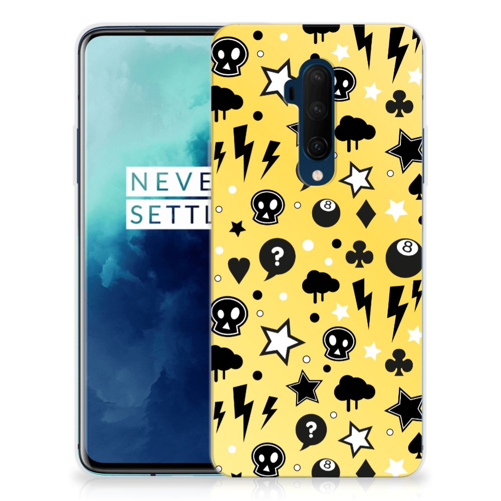 Silicone Back Case OnePlus 7T Pro Punk Geel