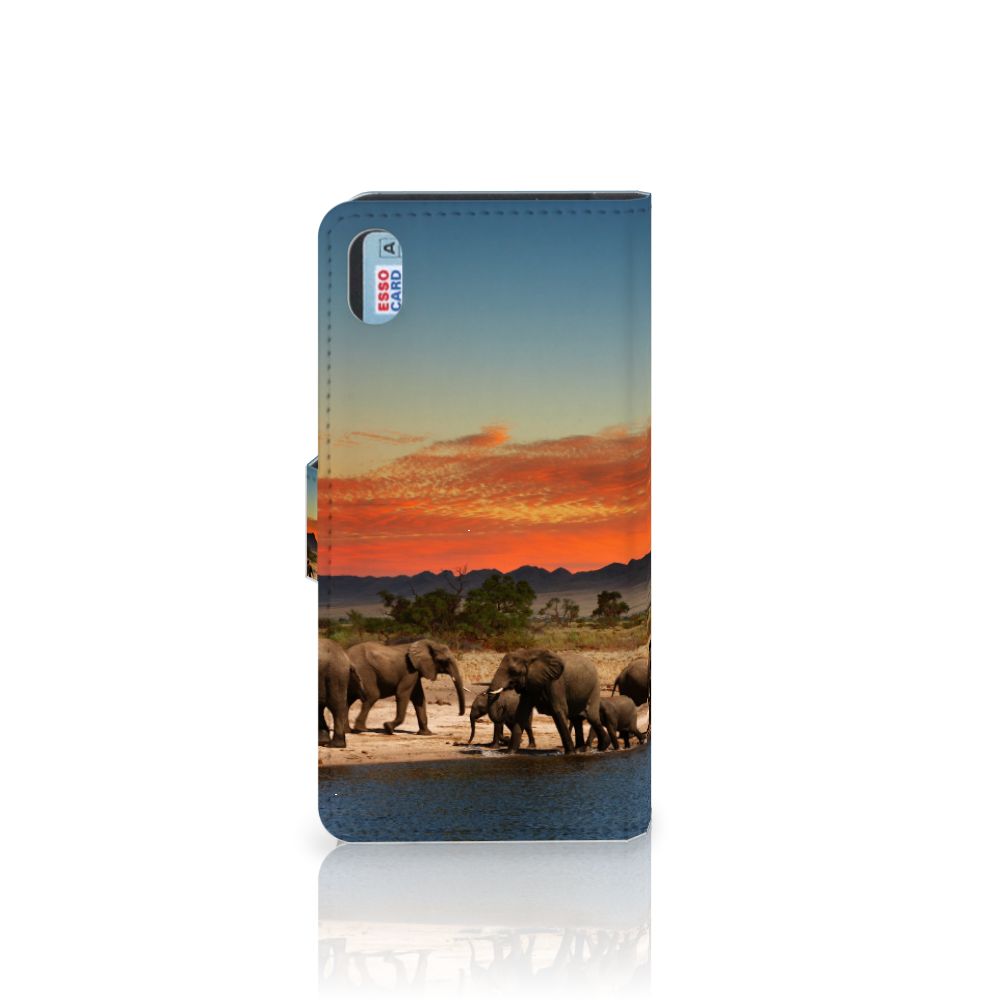 Xiaomi Redmi 7A Telefoonhoesje met Pasjes Olifanten