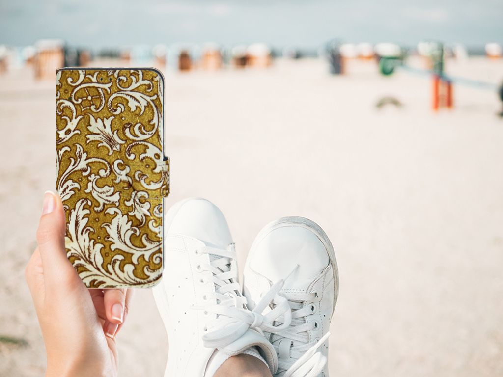 Wallet Case Samsung Galaxy M10 Barok Goud