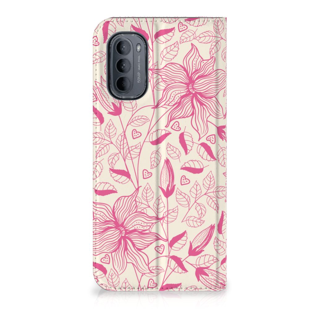 Motorola Moto G31 | G41 Smart Cover Pink Flowers - B2C Telecom