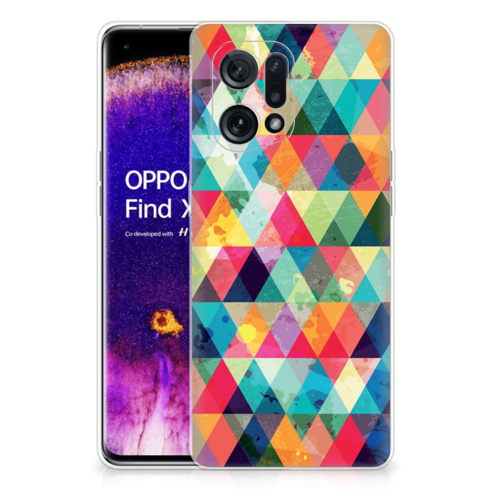 OPPO Find X5 TPU bumper Geruit
