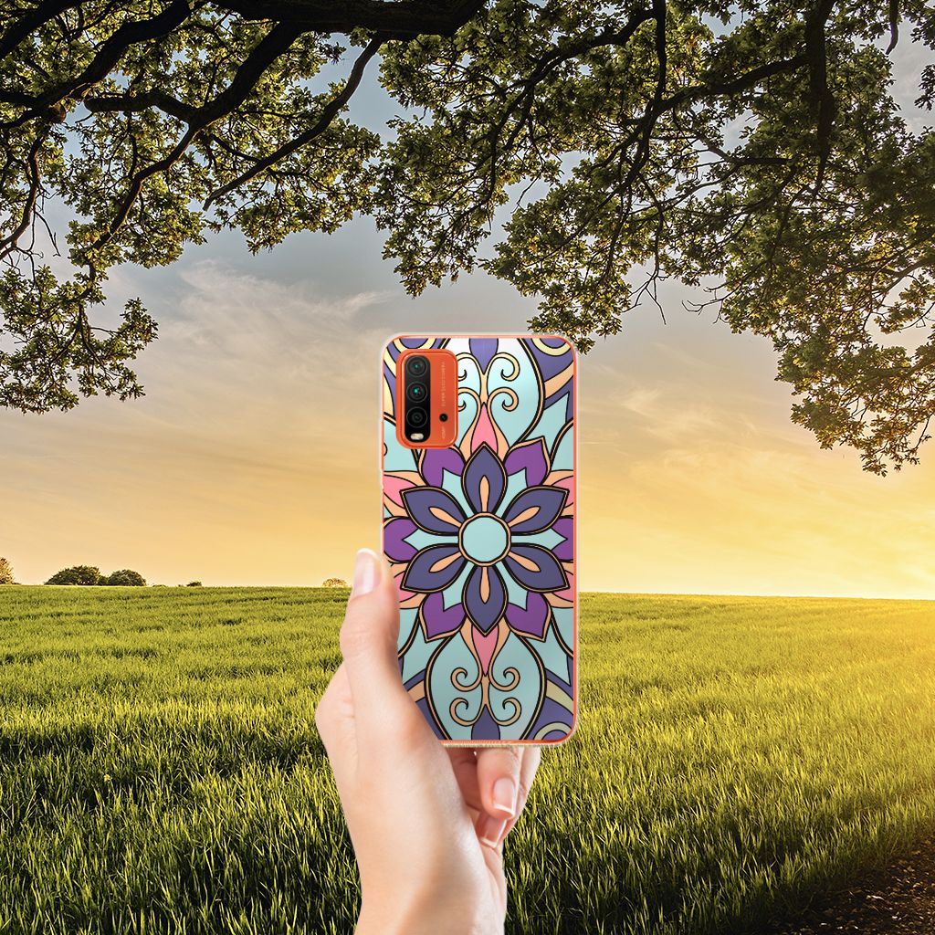 Xiaomi Poco M3 TPU Case Purple Flower