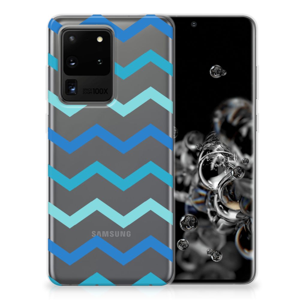 Samsung Galaxy S20 Ultra TPU bumper Zigzag Blauw B2C Telecom