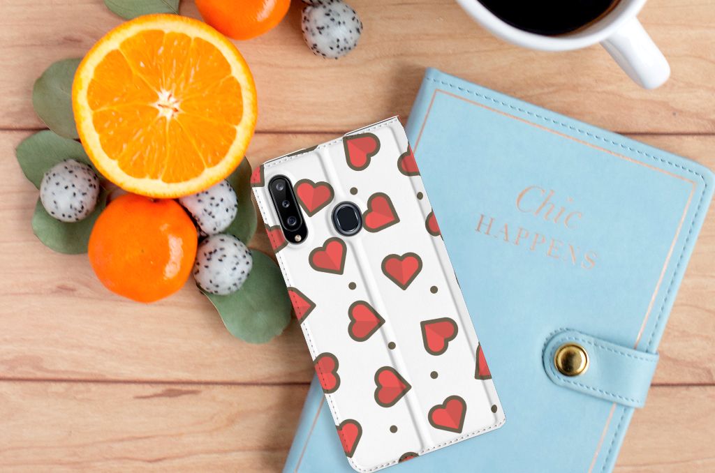 Samsung Galaxy A20s Hoesje met Magneet Hearts - B2C Telecom