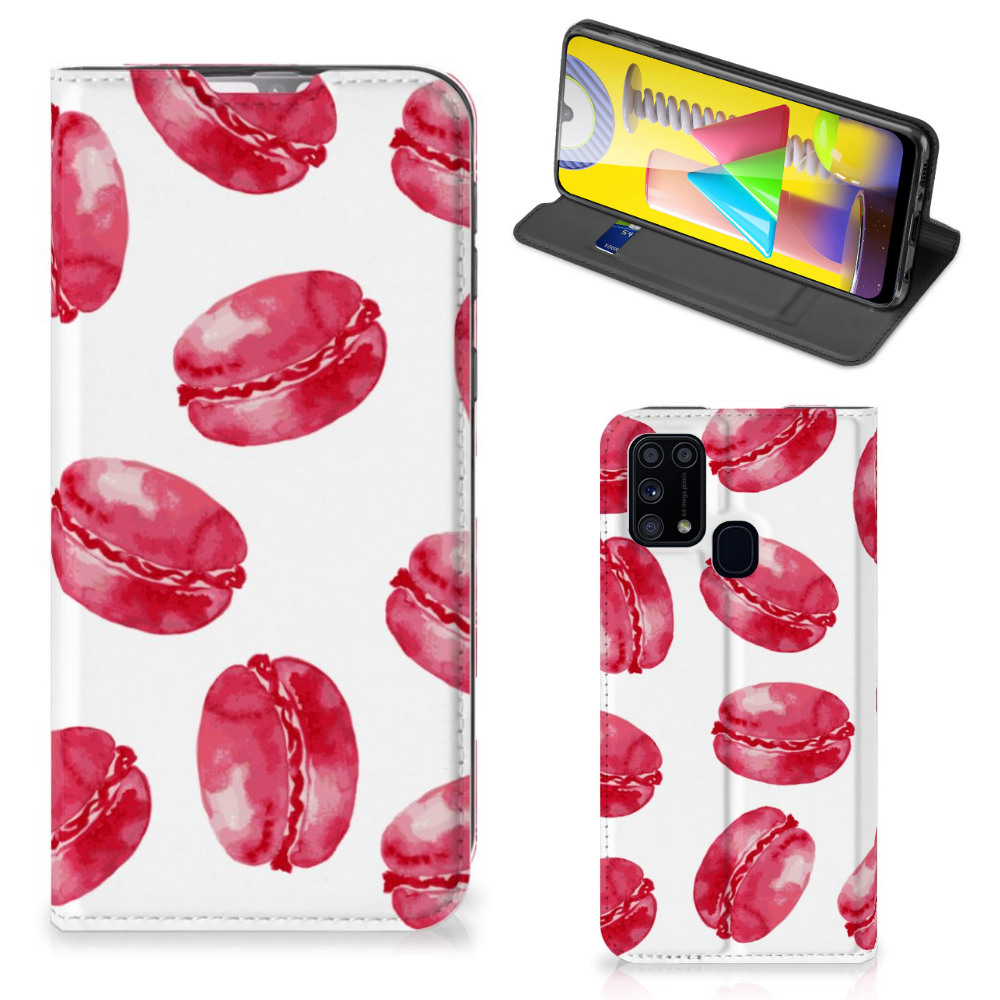 Samsung Galaxy M31 Flip Style Cover Pink Macarons - B2C Telecom