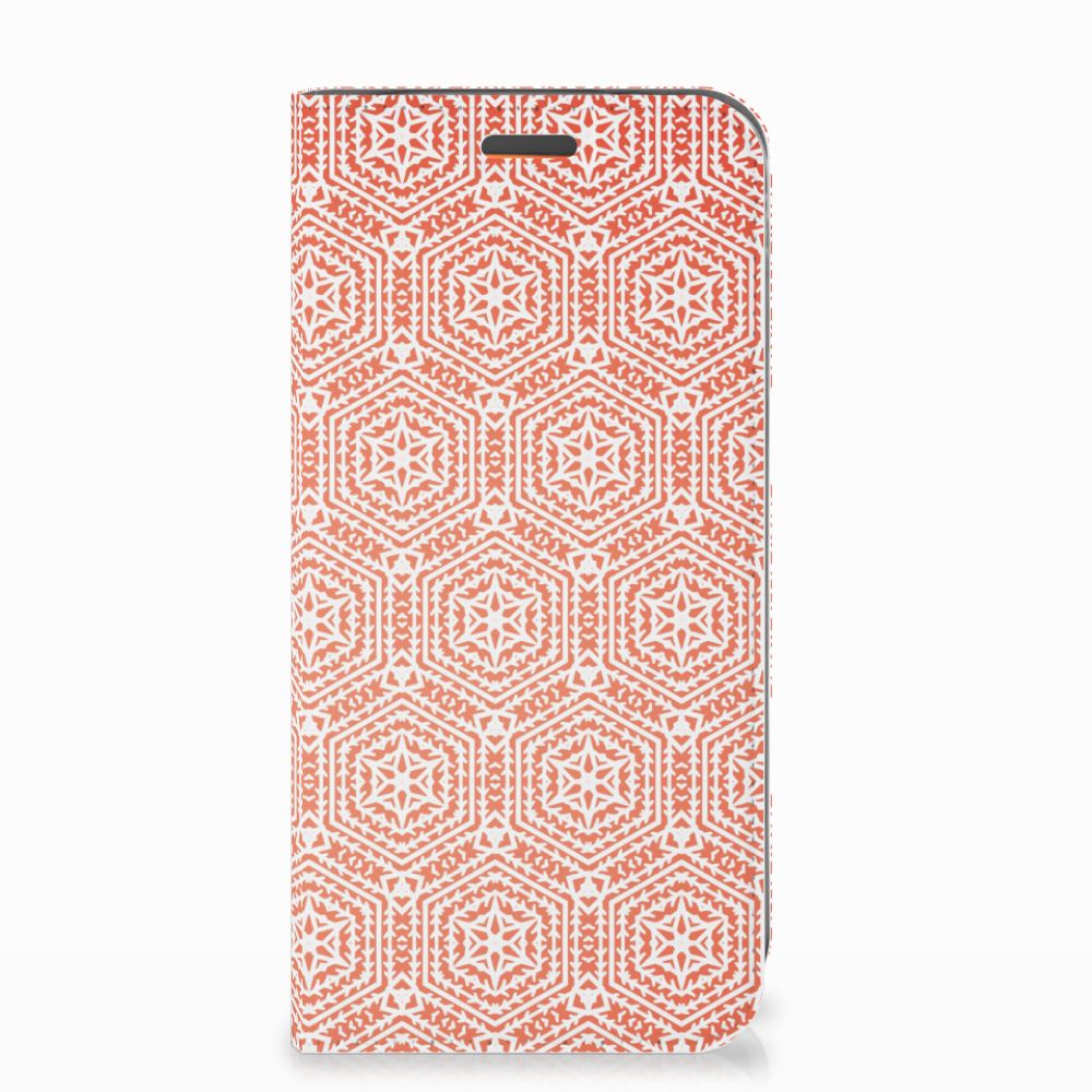 Motorola Moto E5 Play Hoesje met Magneet Pattern Orange