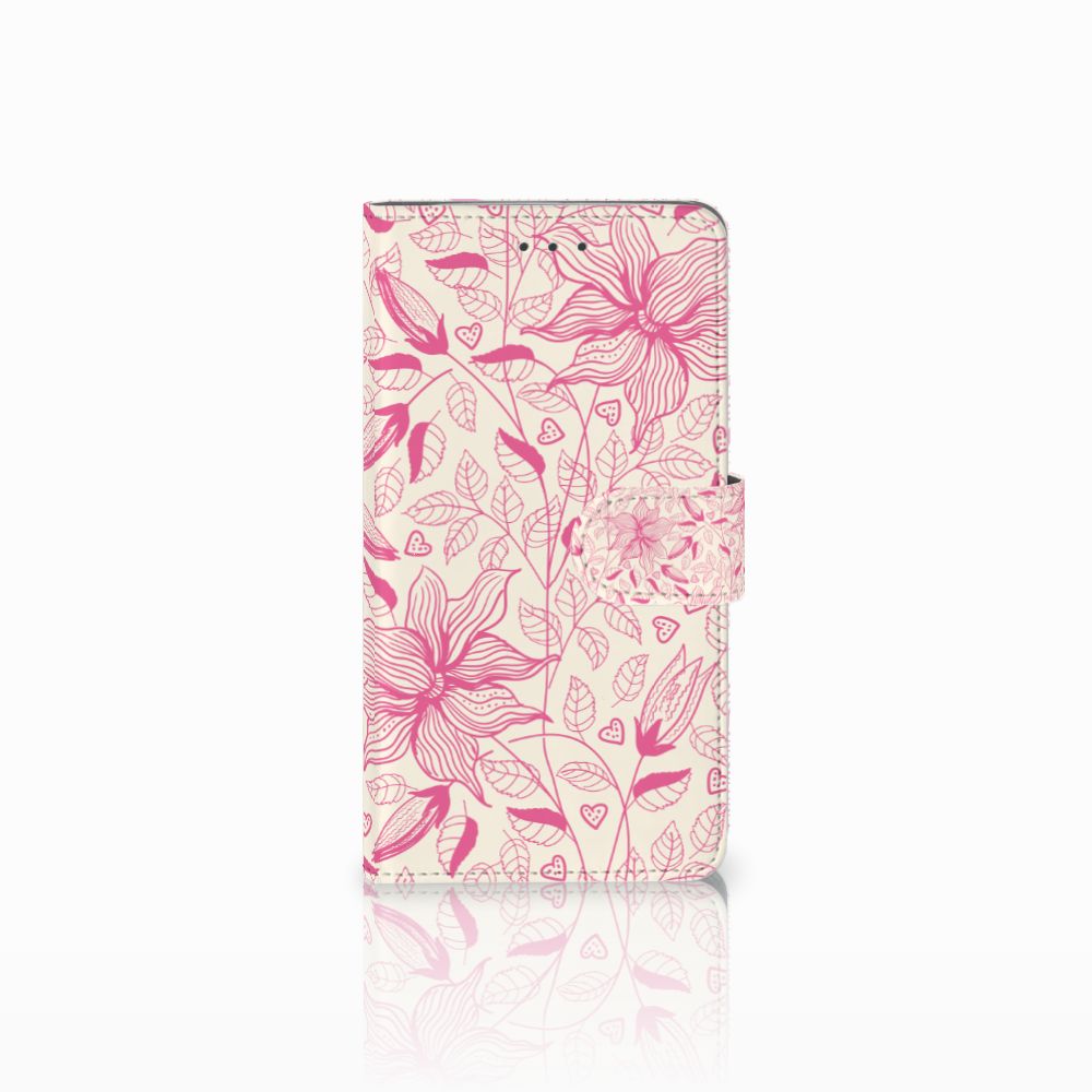 Samsung Galaxy J7 2016 Hoesje Pink Flowers