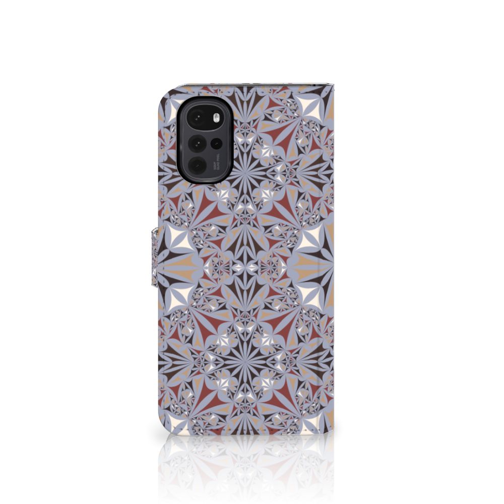 Motorola Moto G22 Bookcase Flower Tiles
