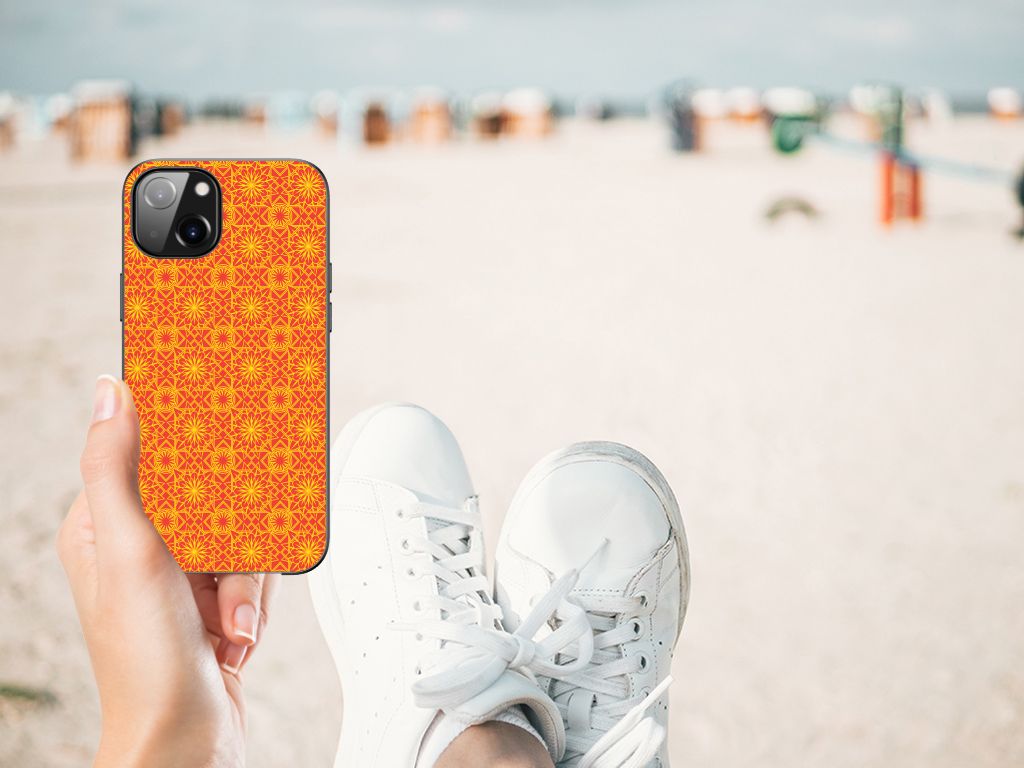 Apple iPhone 13 Back Case Batik Oranje B2C Telecom