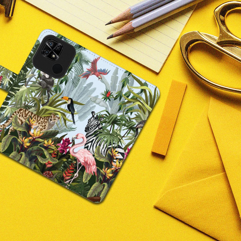 Telefoonhoesje met Pasjes voor Xiaomi Redmi 10C Jungle