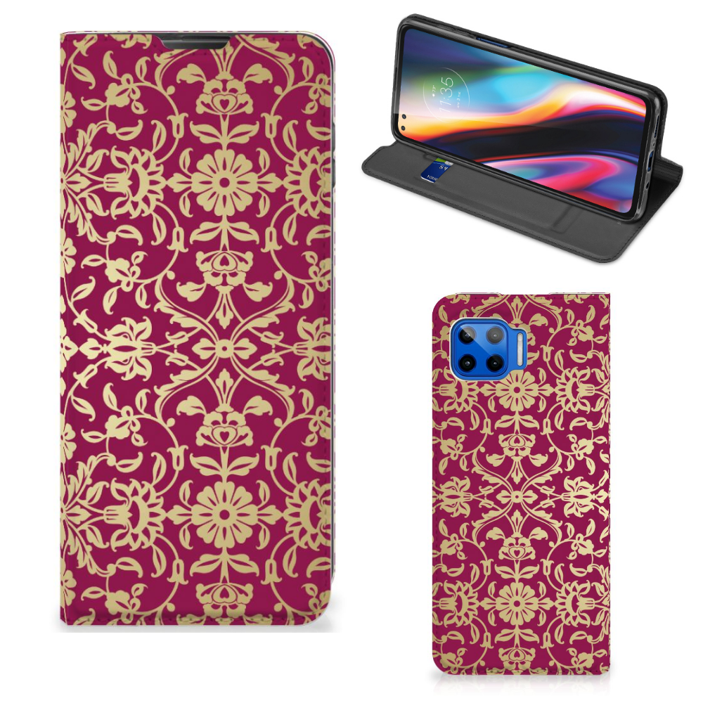 Telefoon Hoesje Motorola Moto G 5G Plus Barok Pink - B2C Telecom