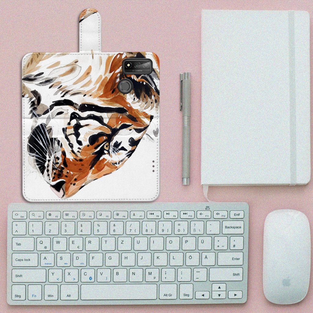 Hoesje Huawei P Smart 2020 Watercolor Tiger