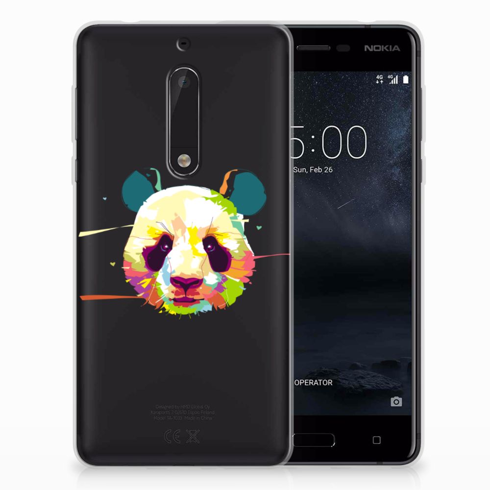 Nokia 5 Telefoonhoesje met Naam Panda Color