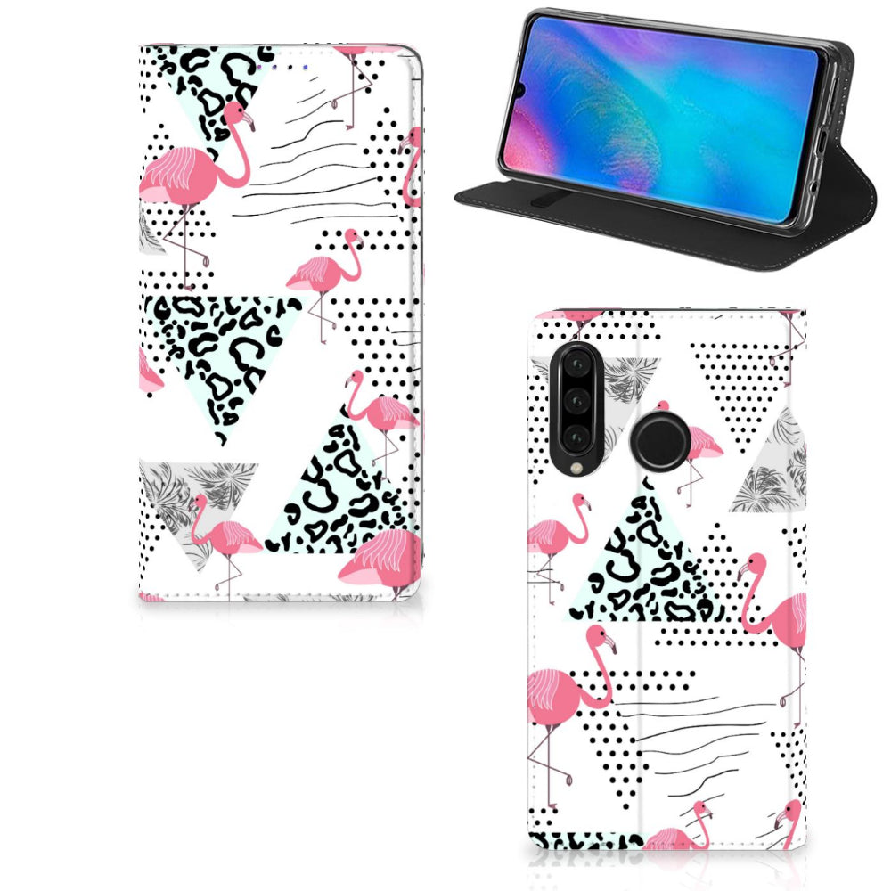 Huawei P30 Lite New Edition Hoesje maken Flamingo Triangle