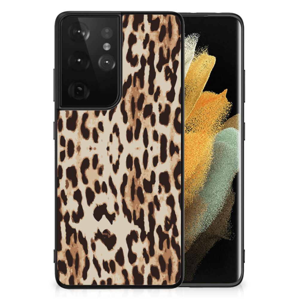 Samsung Galaxy S21 Ultra Dierenprint Telefoonhoesje Leopard