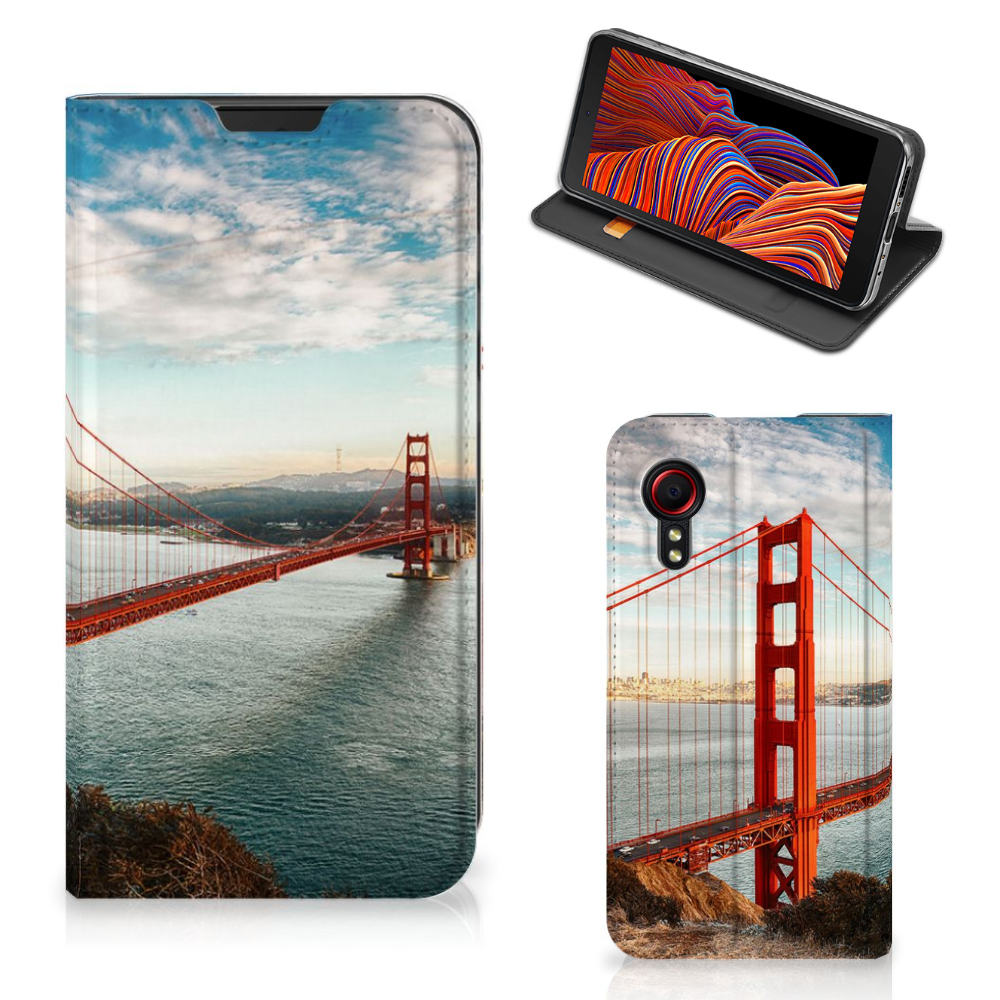 Samsung Galaxy Xcover 5 Book Cover Golden Gate Bridge - B2C Telecom
