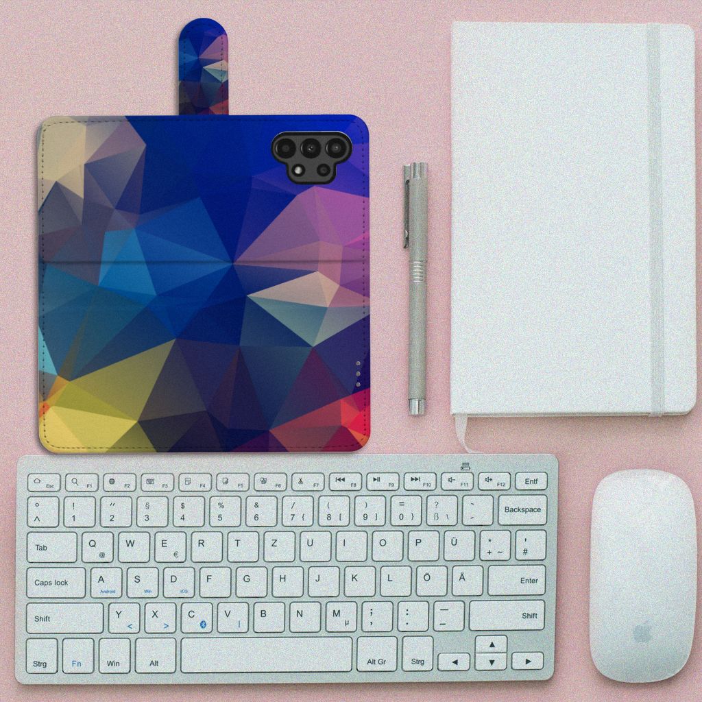 Samsung Galaxy A13 (4G) Book Case Polygon Dark
