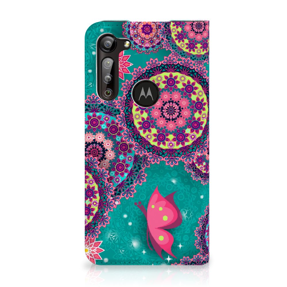 Motorola Moto G8 Power Bookcase Cirkels en Vlinders - B2C Telecom