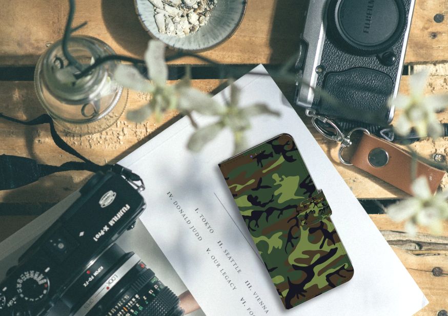 Samsung Galaxy A20s Telefoon Hoesje Army Dark