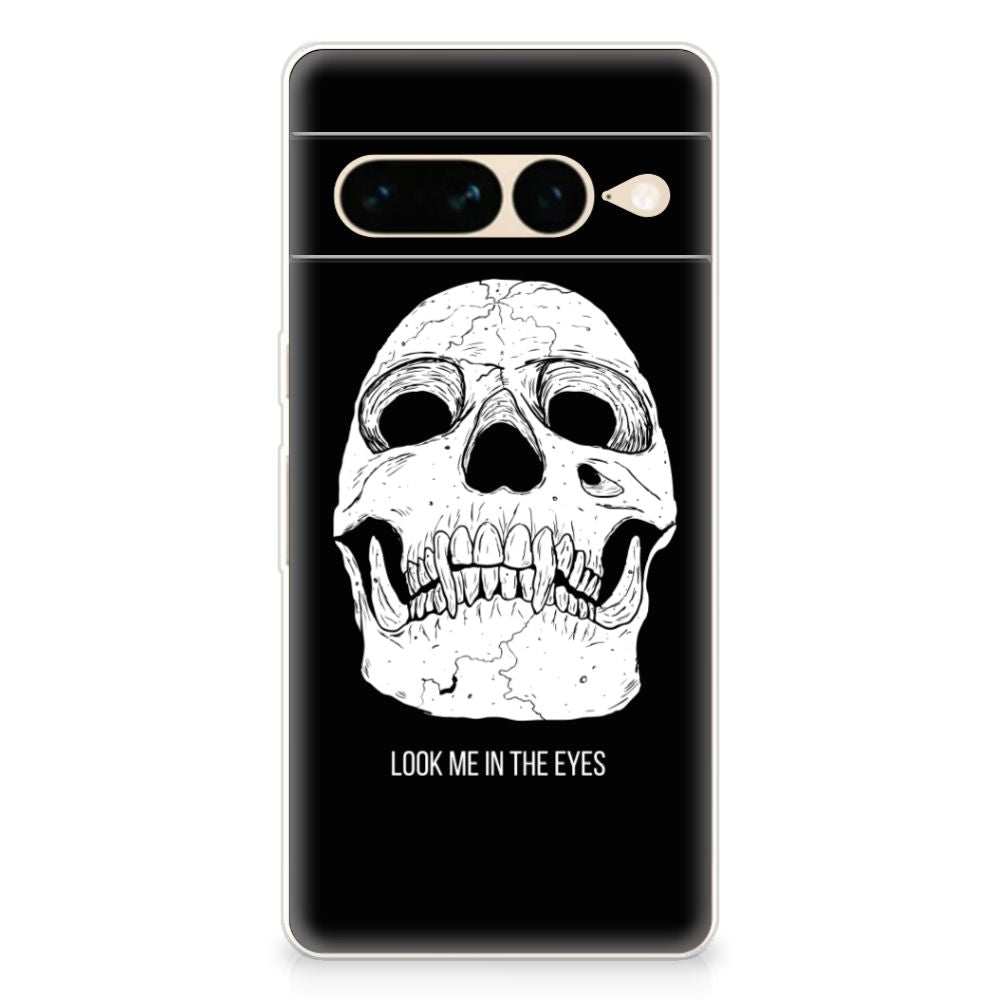 Silicone Back Case Google Pixel 7 Pro Skull Eyes