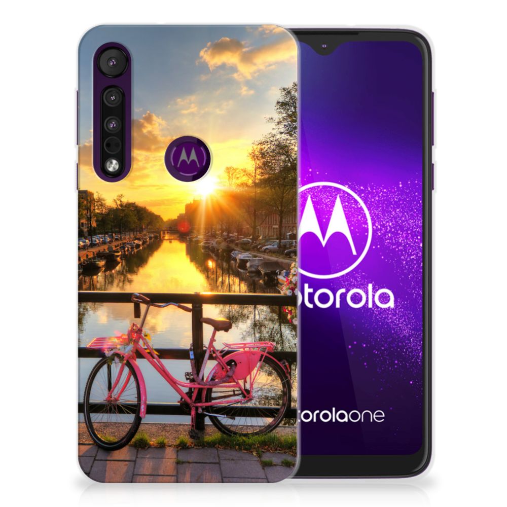 Motorola One Macro Siliconen Back Cover Amsterdamse Grachten