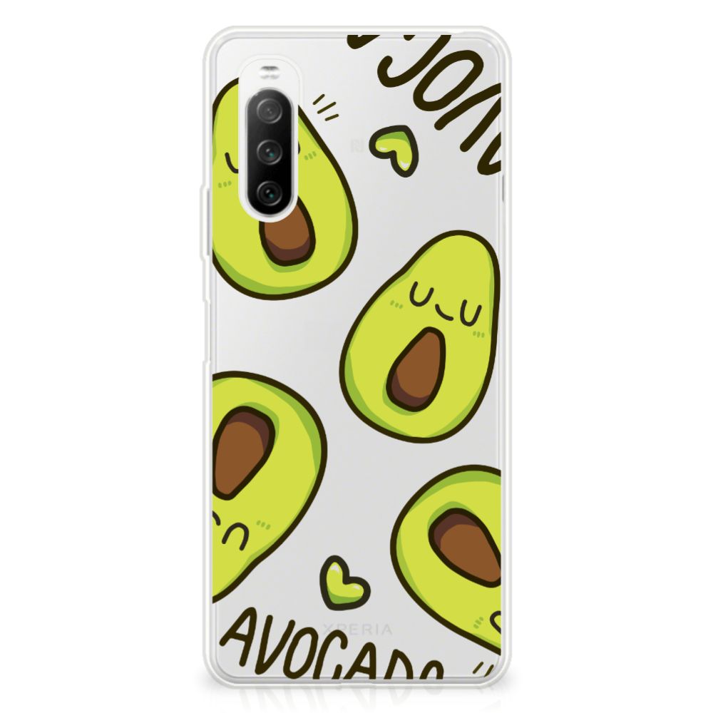 Sony Xperia 10 III Telefoonhoesje met Naam Avocado Singing