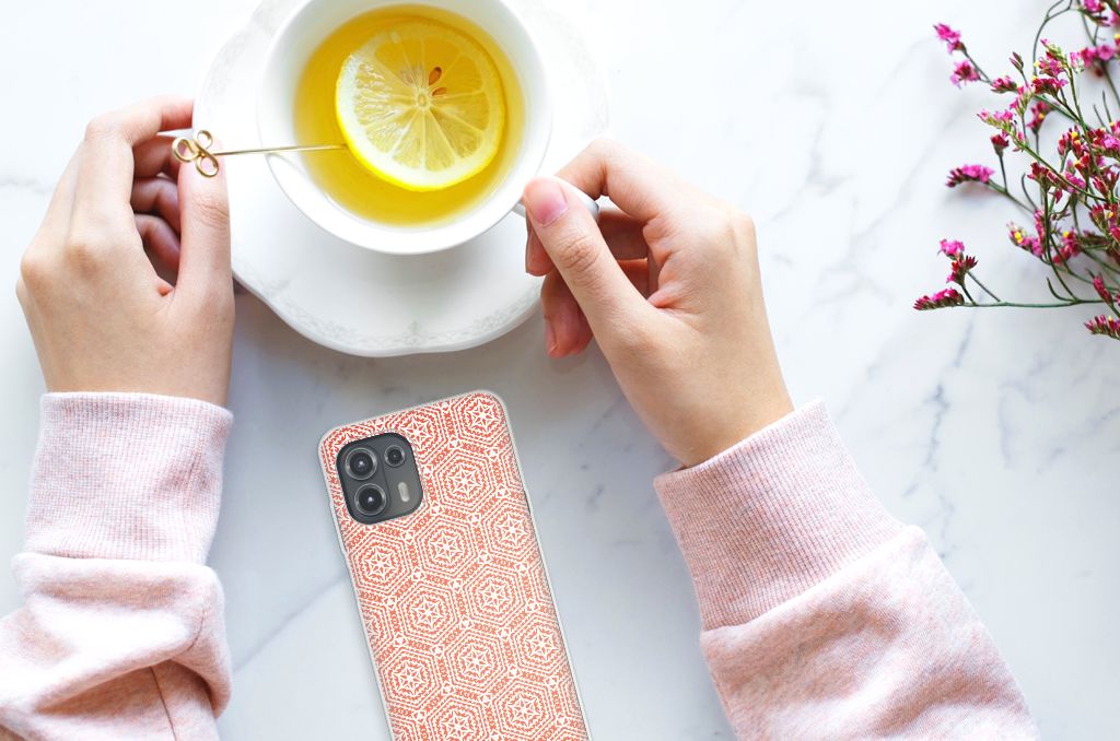 Motorola Edge 20 Lite TPU bumper Pattern Orange B2C Telecom