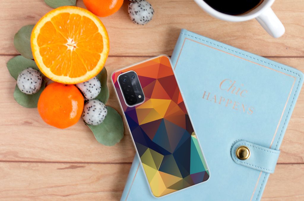 OPPO A93 5G TPU Hoesje Polygon Color