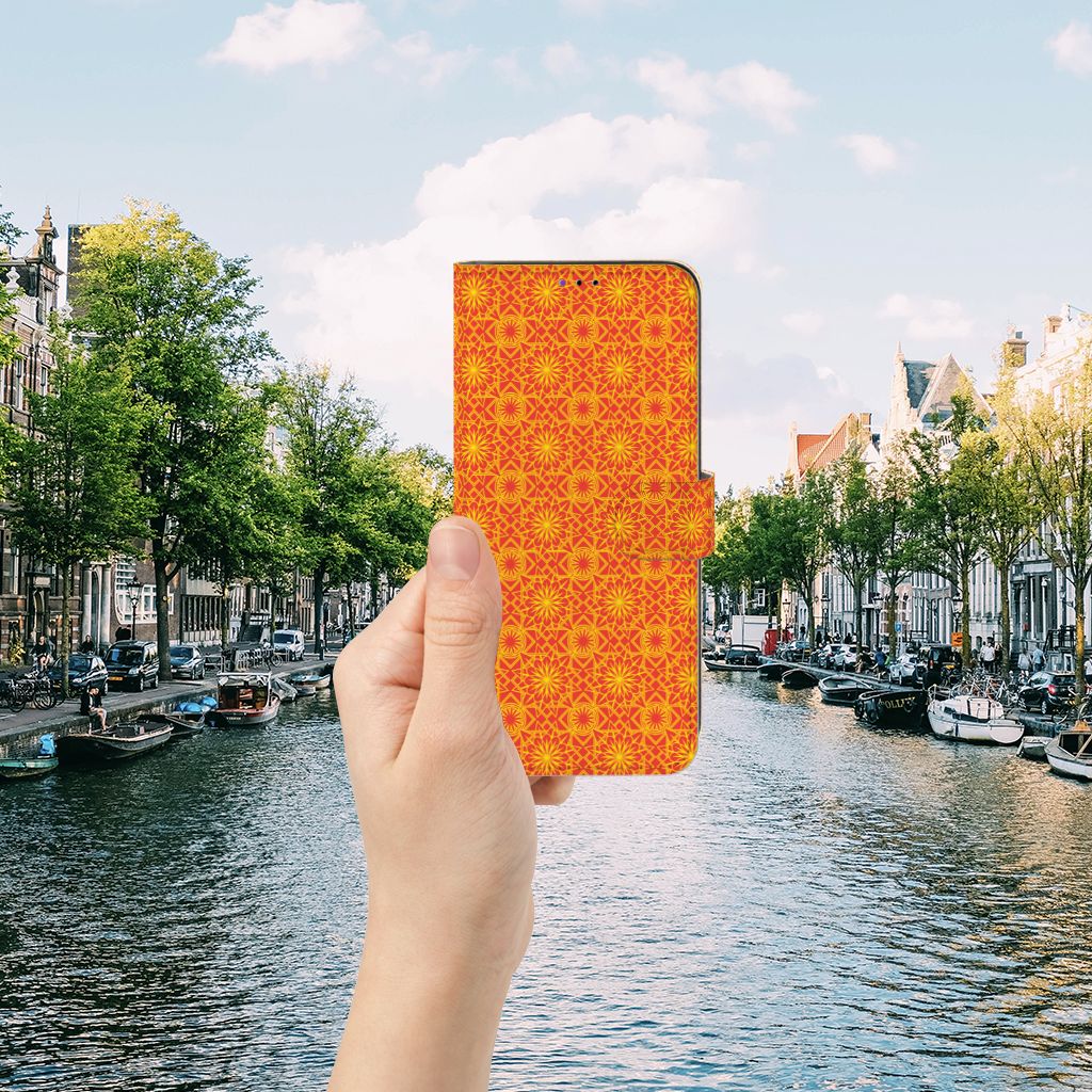 Samsung Galaxy A22 5G Telefoon Hoesje Batik Oranje