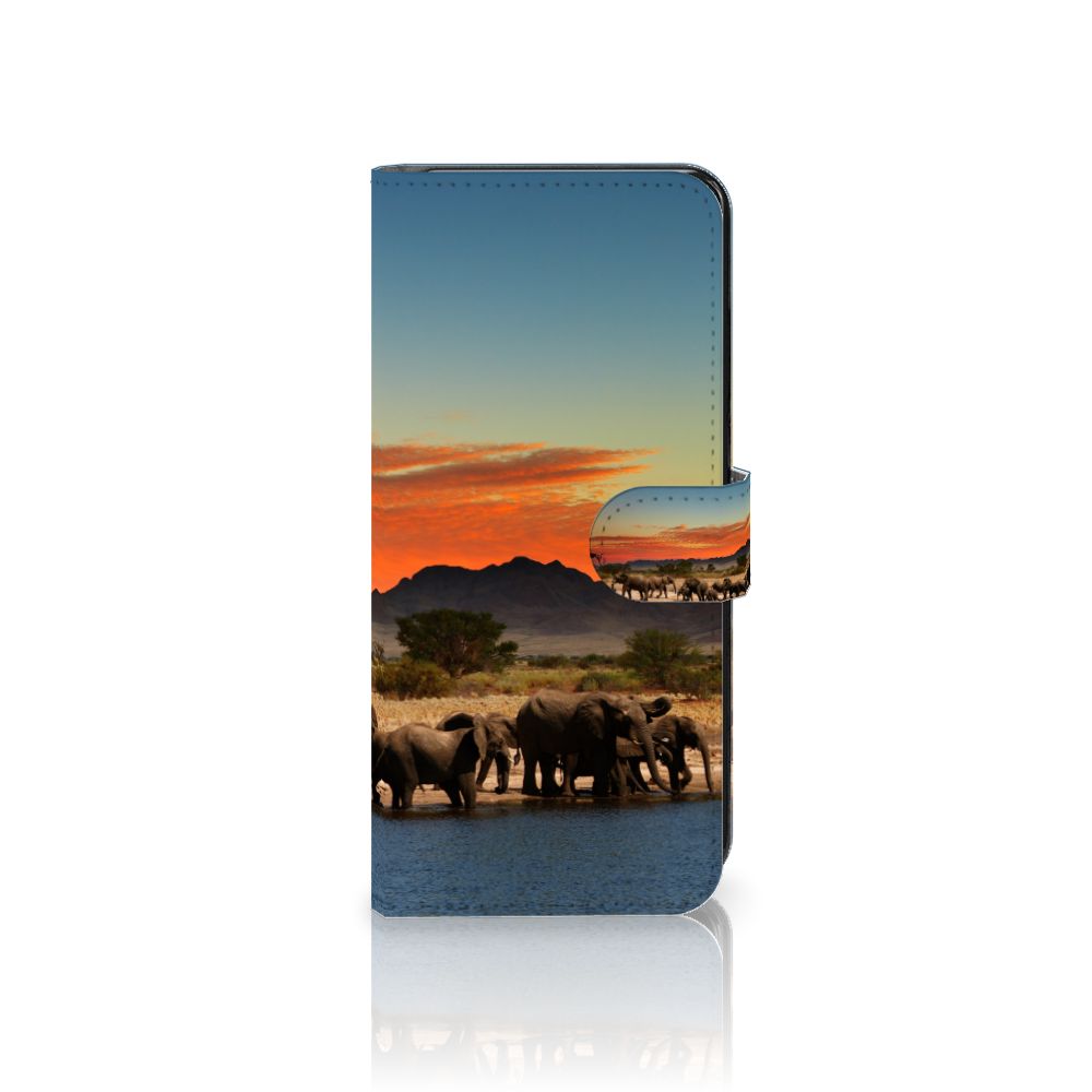 OPPO Reno8 Telefoonhoesje met Pasjes Olifanten