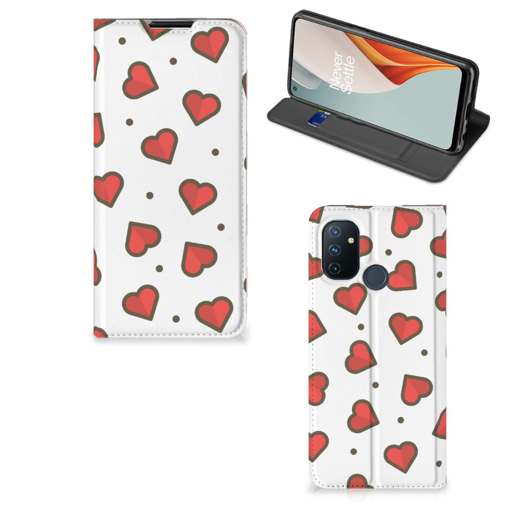 OnePlus Nord N100 Hoesje met Magneet Hearts