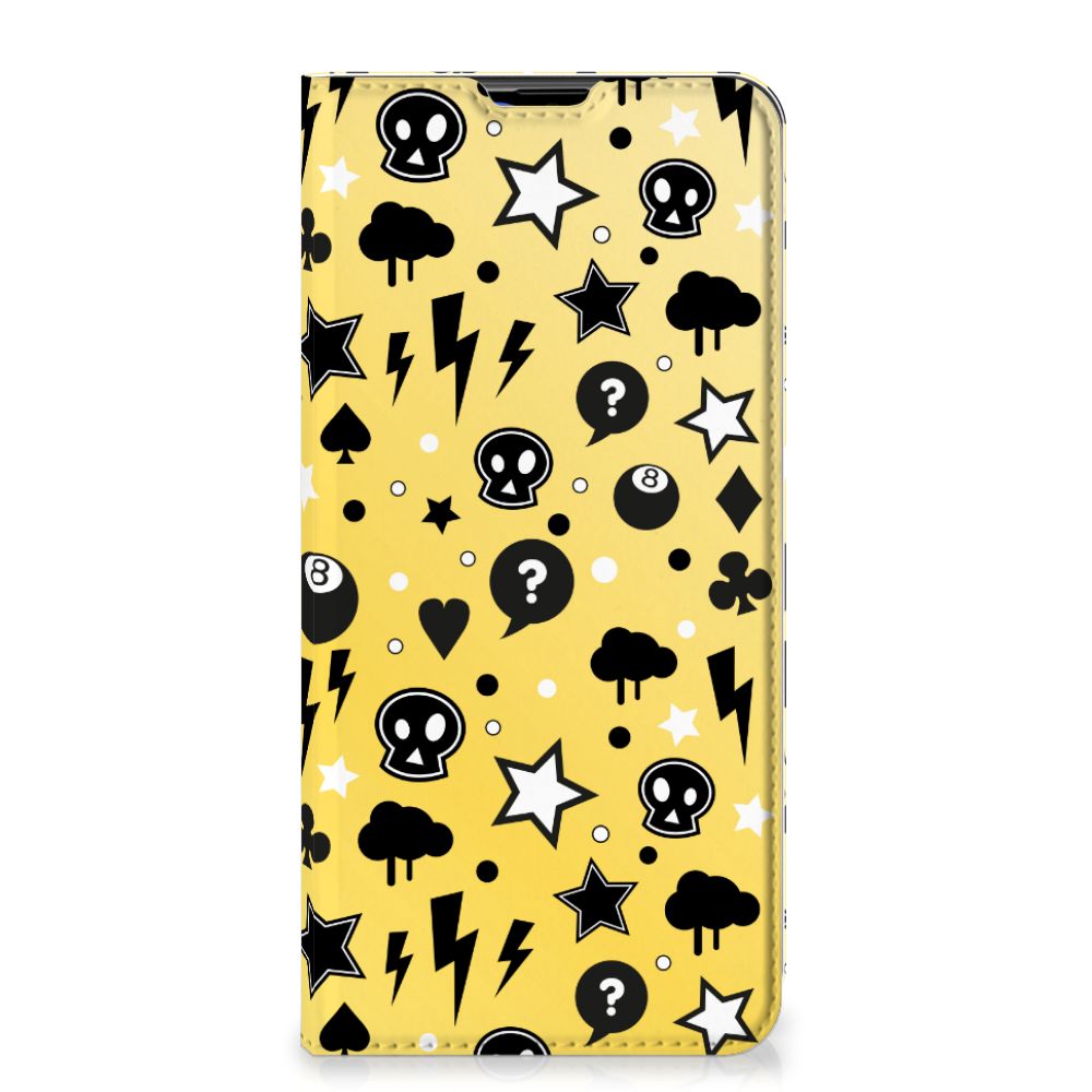 Mobiel BookCase Samsung Galaxy A20s Punk Geel - B2C Telecom