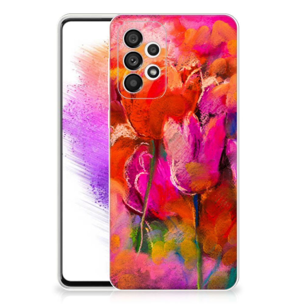 Hoesje maken Samsung Galaxy A73 5G Tulips B2C Telecom