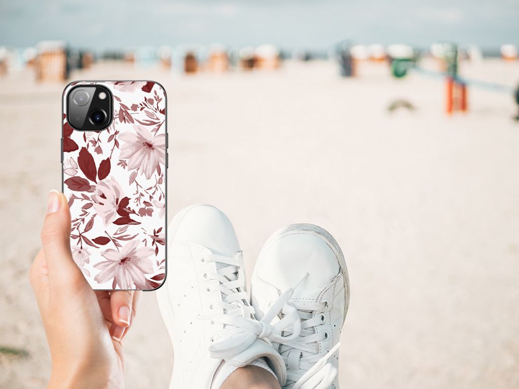 Kleurrijke Telefoonhoesje Apple iPhone 13 Watercolor Flowers B2C Telecom