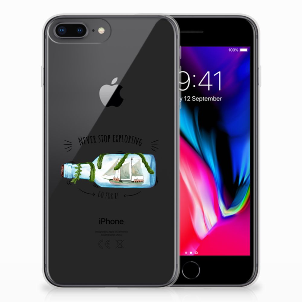 Apple iPhone 7 Plus | 8 Plus Telefoonhoesje met Naam Boho Bottle