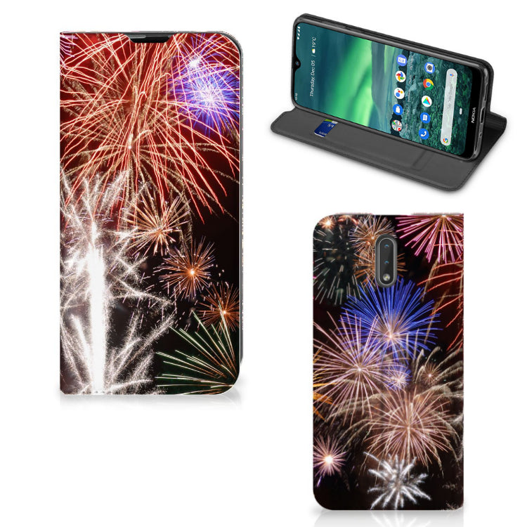 Nokia 2.3 Hippe Standcase Vuurwerk