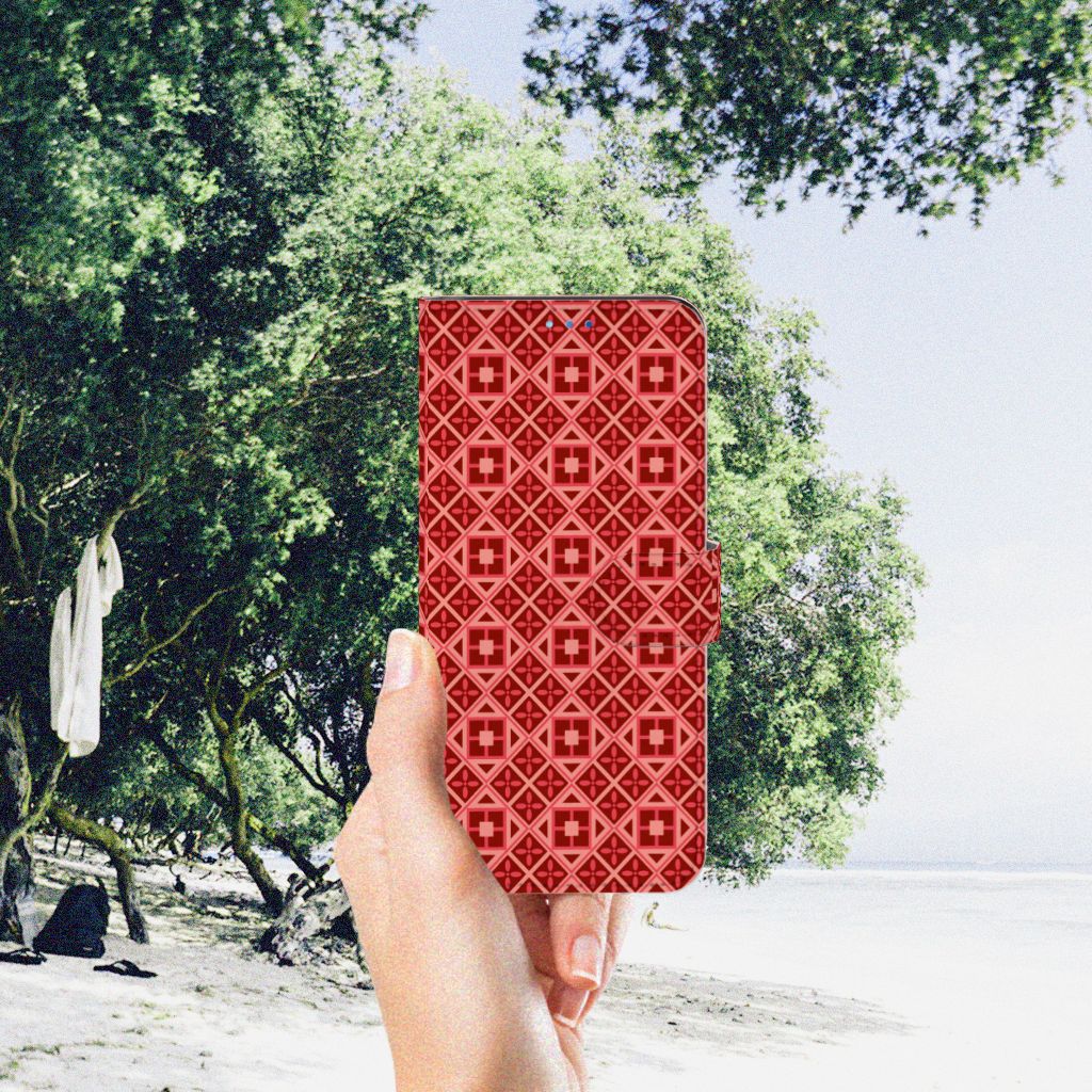 OPPO Find X3 Neo 5G Telefoon Hoesje Batik Rood