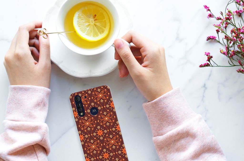 Motorola Moto G8 Power Lite TPU bumper Batik Brown B2C Telecom