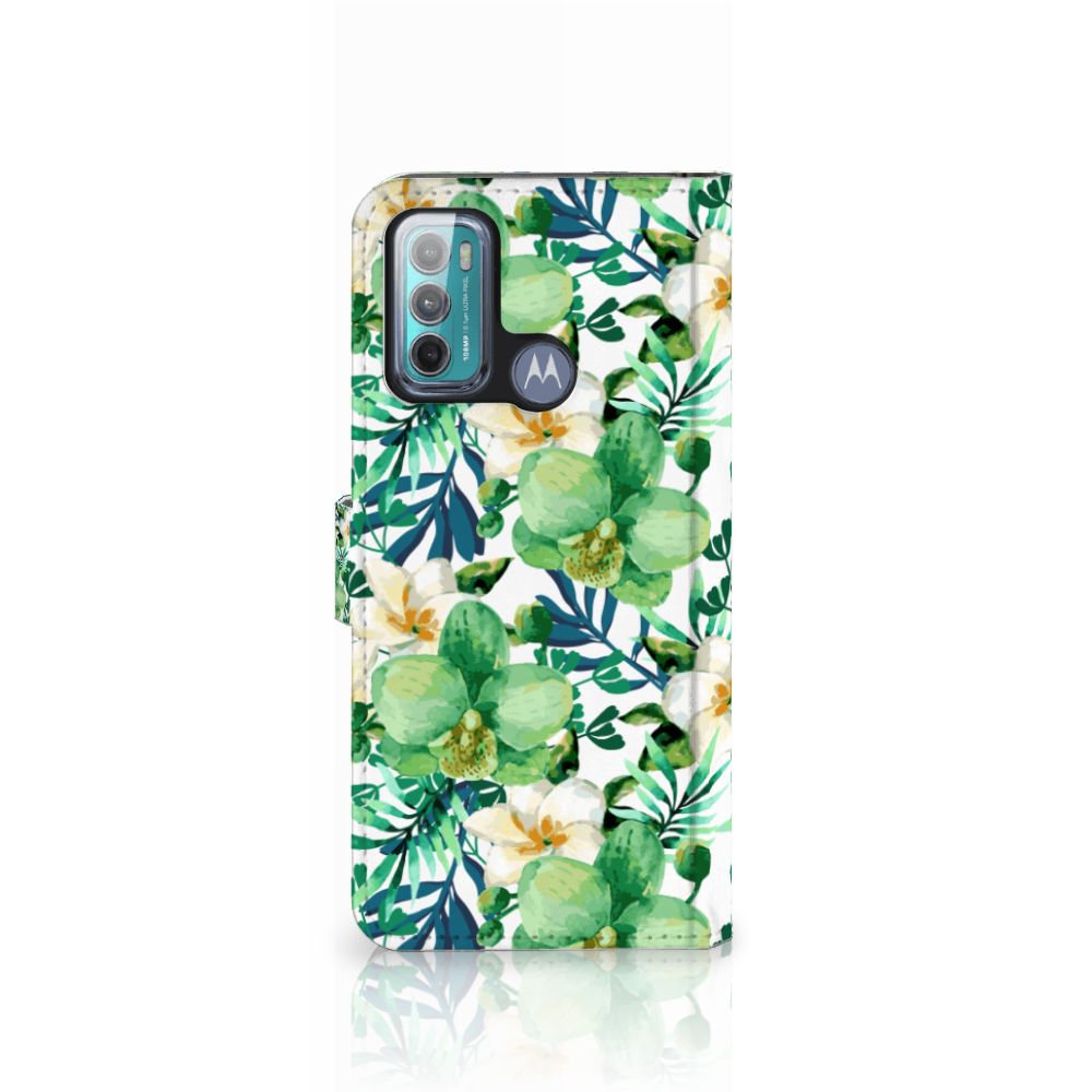 Motorola Moto G60 Hoesje Orchidee Groen