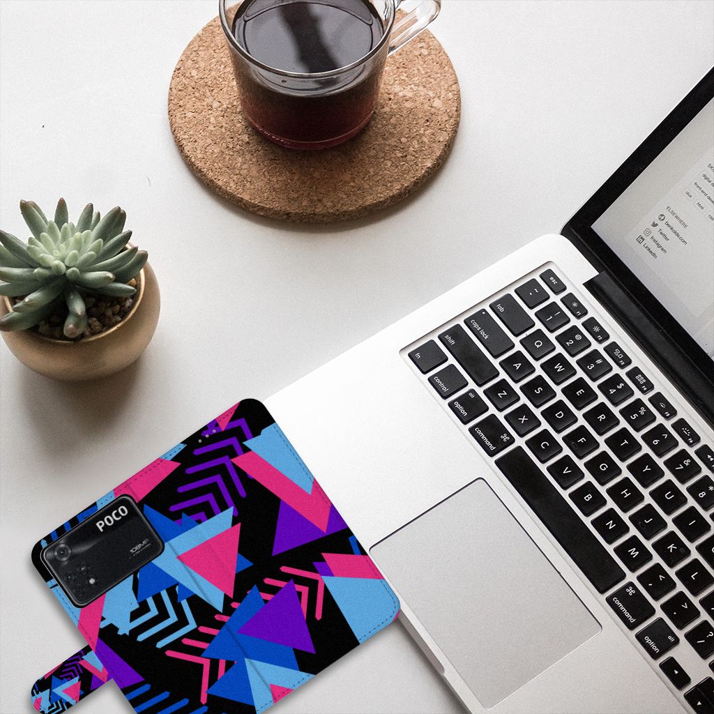 Xiaomi Poco X4 Pro 5G Book Case Funky Triangle