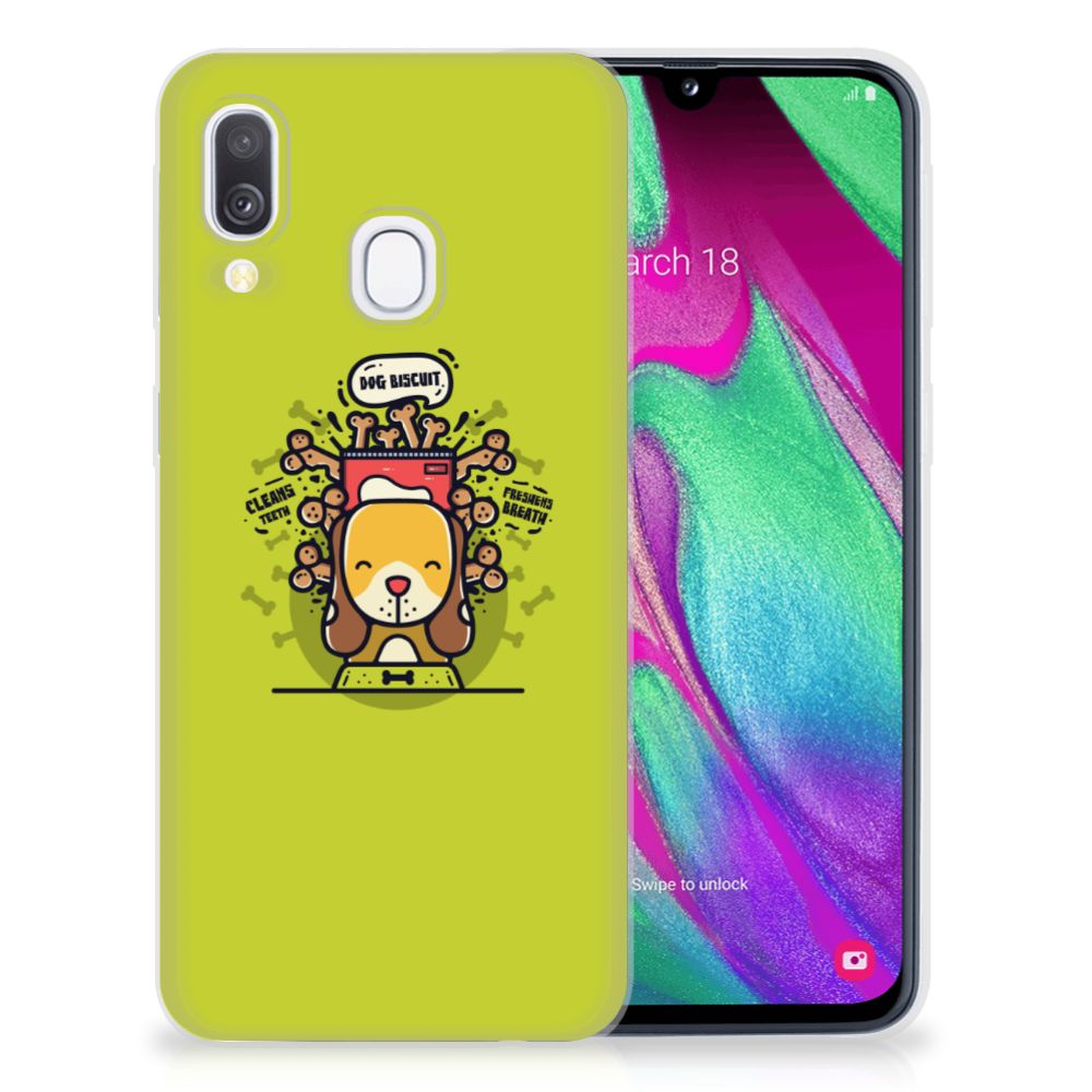 Samsung Galaxy A40 Telefoonhoesje met Naam Doggy Biscuit