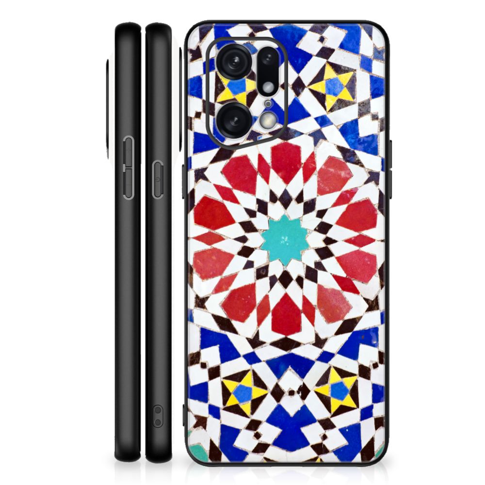 OPPO Find X5 Pro Marmeren Print Telefoonhoesje Mozaïek B2C Telecom