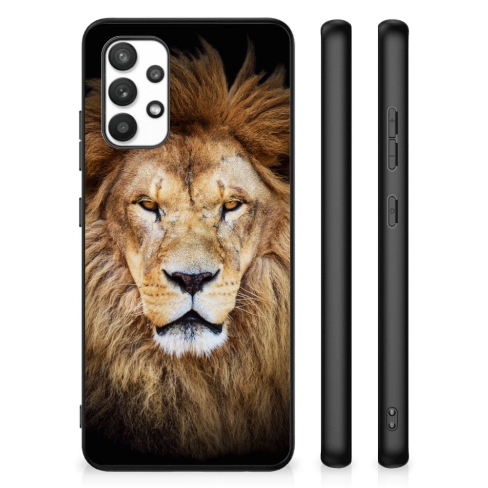 Samsung Galaxy A32 4G | A32 5G Enterprise Editie Dierenprint Telefoonhoesje Leeuw B2C Telecom
