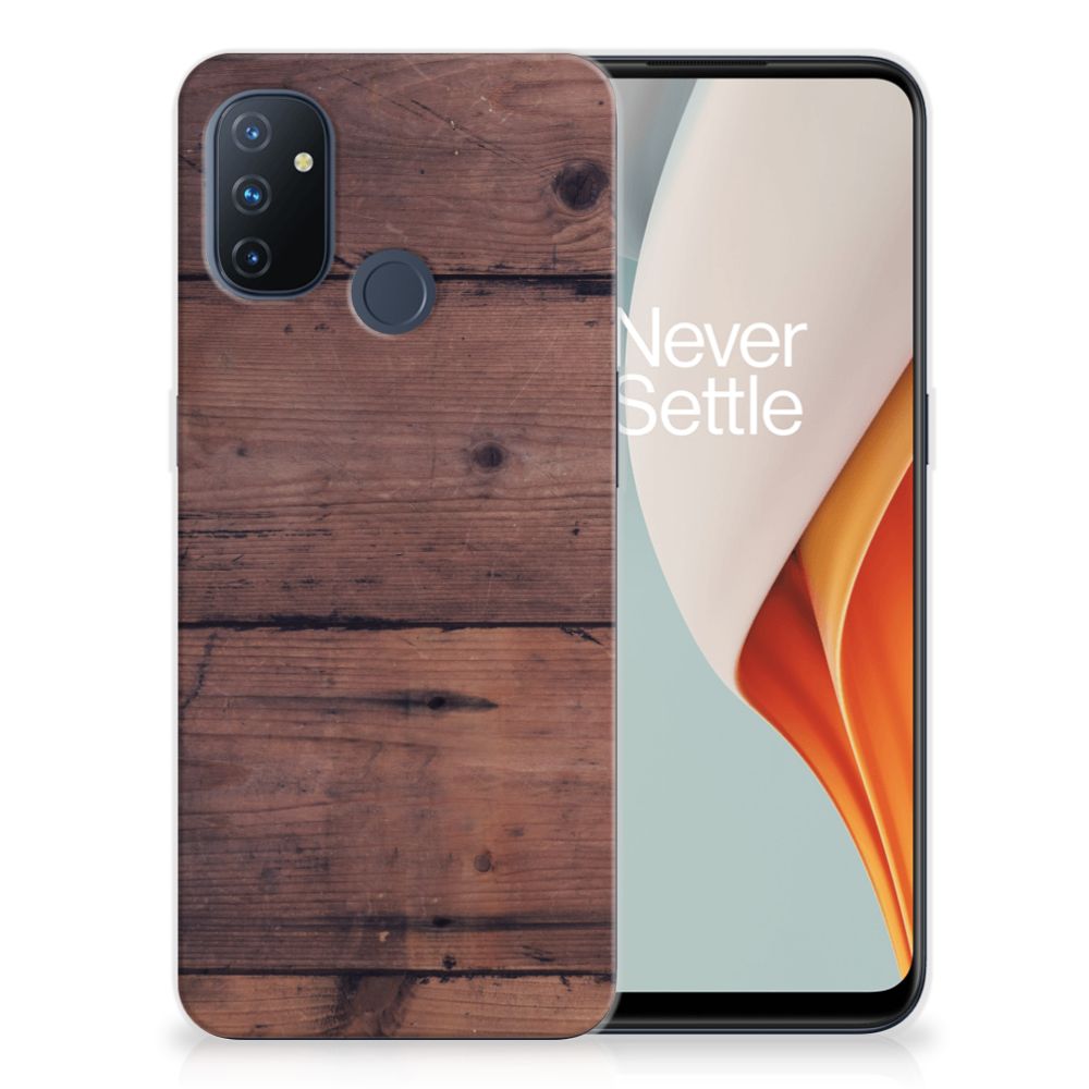 OnePlus Nord N100 Bumper Hoesje Old Wood