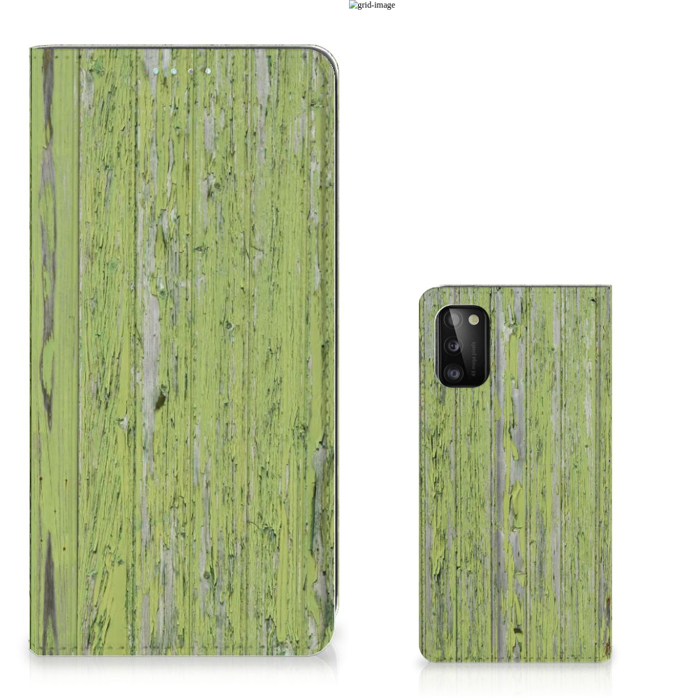 Samsung Galaxy A41 Book Wallet Case Green Wood - B2C Telecom