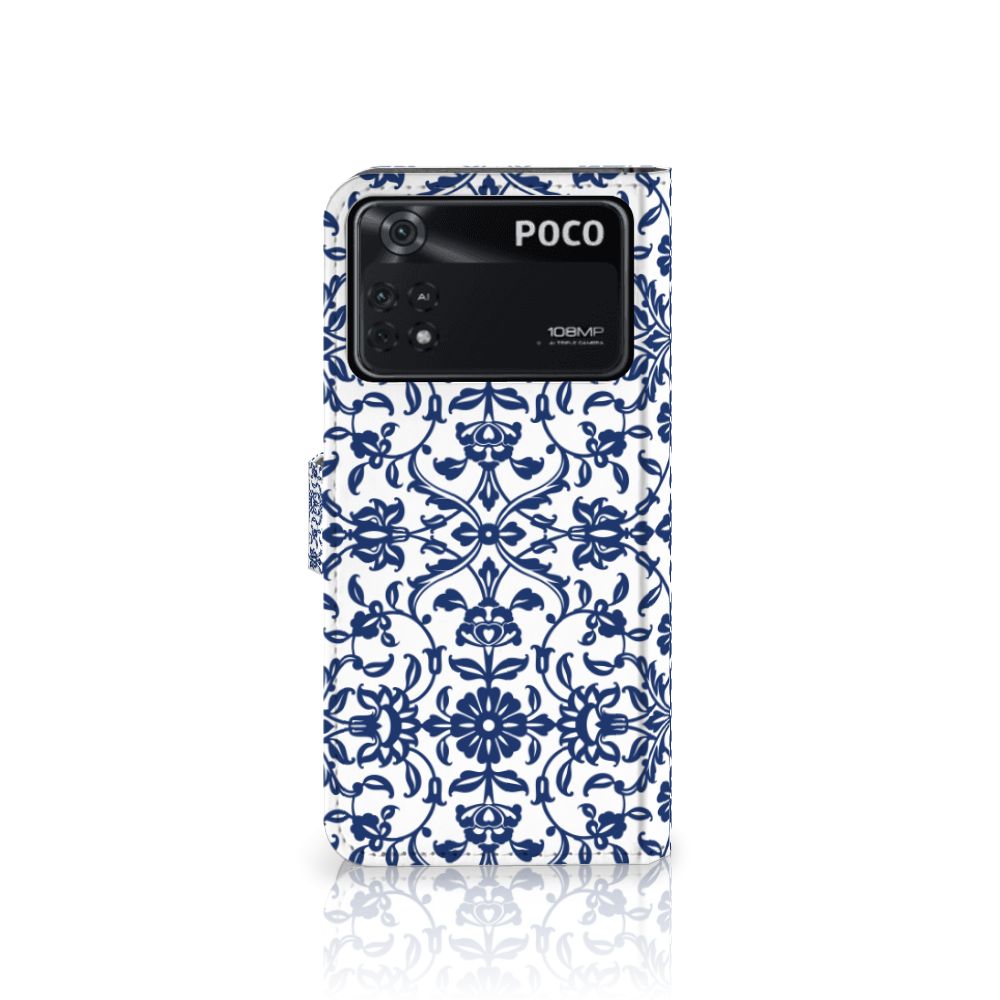 Xiaomi Poco X4 Pro 5G Hoesje Flower Blue