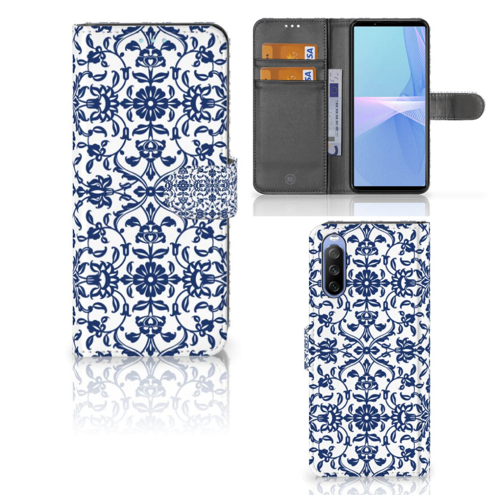 Sony Xperia 10 III Hoesje Flower Blue