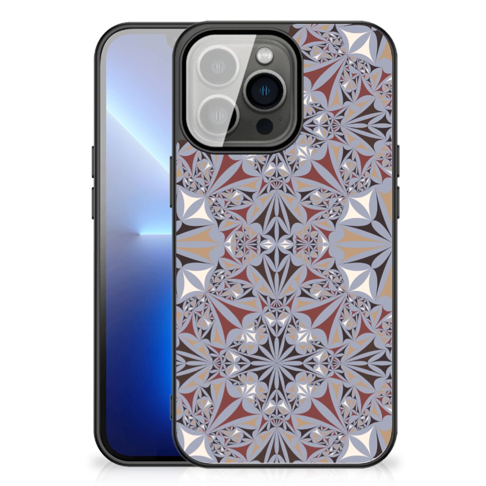iPhone 13 Pro Max Marmeren Print Telefoonhoesje Flower Tiles B2C Telecom