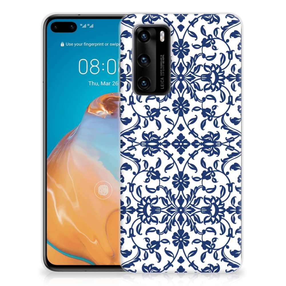 Huawei P40 TPU Case Flower Blue B2C Telecom